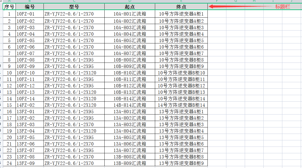 如何把電纜清冊(cè)做成電纜牌子